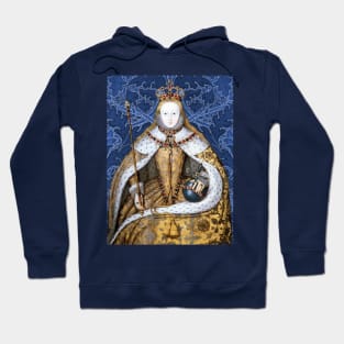 Queen Elizabeth I Tudor Collage Coronation Portrait Hoodie